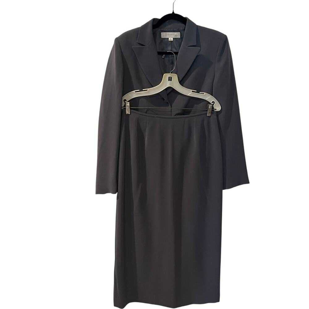 Tahari 2Piece Blazer Jacket Midi Skirt Set Size 10